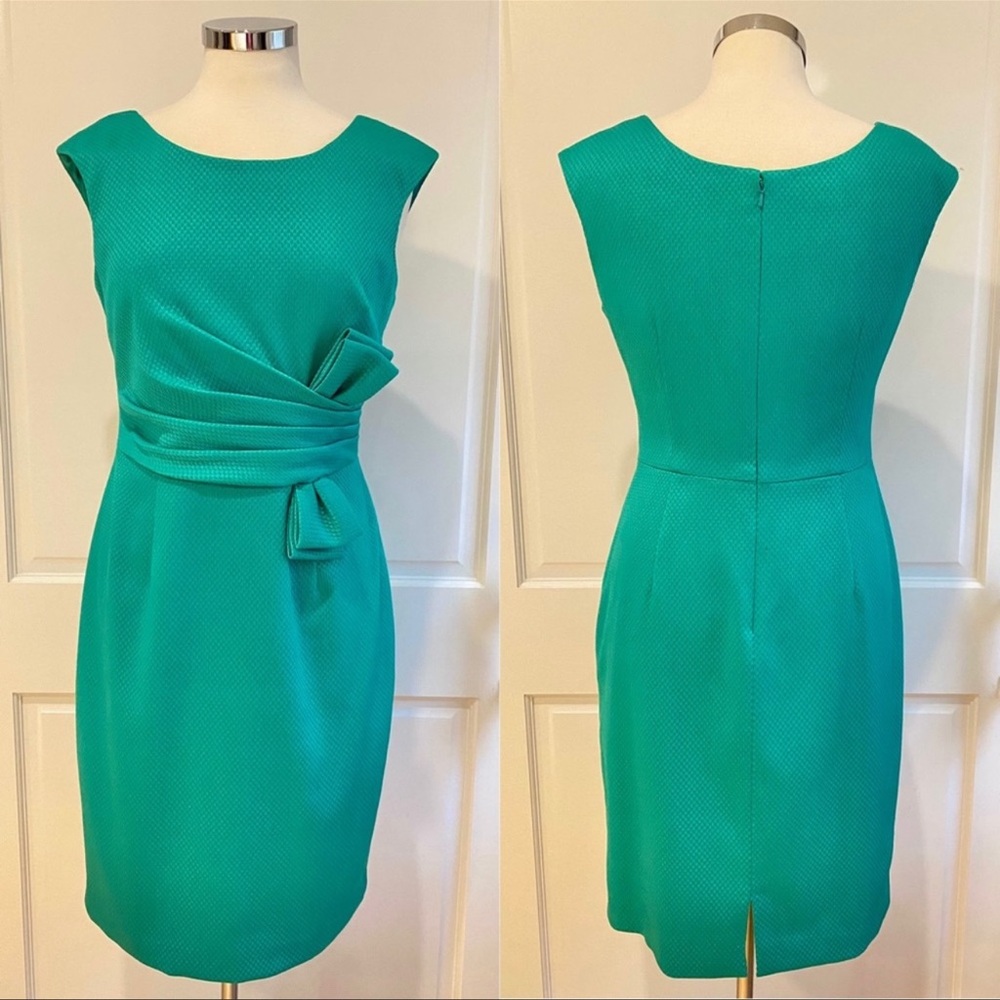 Kay Unger Green Bow Cocktail Party Dress Size 10
